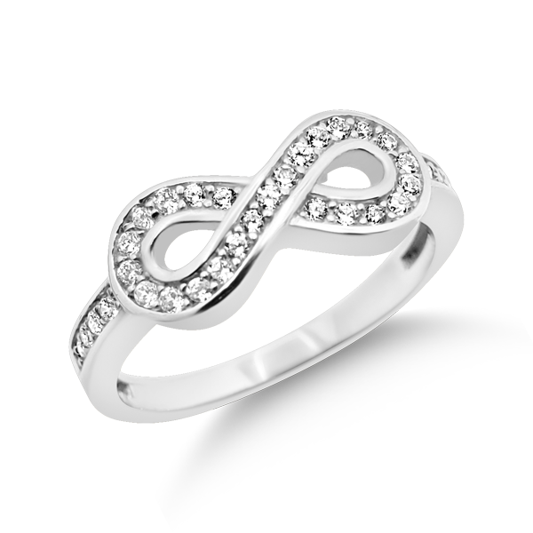 RR 160 Swarovski Zirconia Infinity Ring