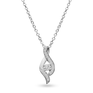 RP-30: Knot design with rolo necklace and swarovski zirconia
