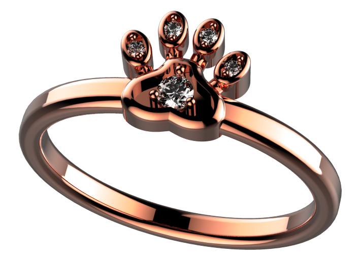 Paw print diamond deals ring