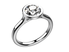 Load image into Gallery viewer, RR-297: Peek a boo ring with Swarovski Zironia