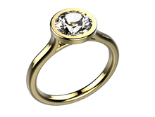 Load image into Gallery viewer, RR-297: Peek a boo ring with Swarovski Zironia