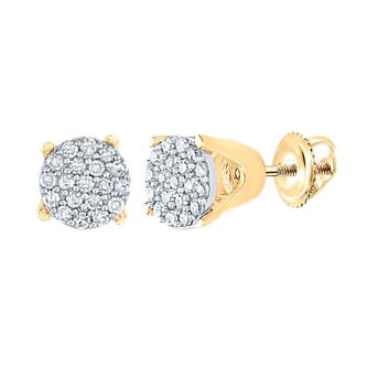 0.12ct Diamond Screwback cluster Earrings