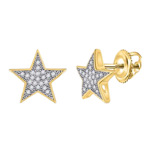 0.05ct Diamond Screwback Star cluster Earrings