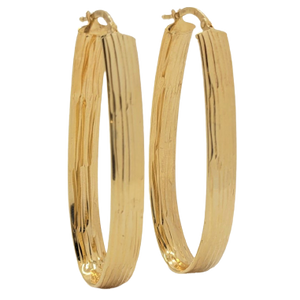 10K Flat Fashion Earring 45mm long