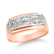 Load image into Gallery viewer, A-2041: Men&#39;s wedding band with Swarovski zirconia