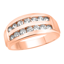 Load image into Gallery viewer, RR-28: Men&#39;s wedding ring with Swarovski zirconia