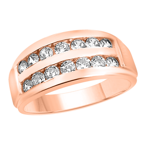 RR-28: Men's wedding ring with Swarovski zirconia