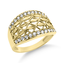Load image into Gallery viewer, RR-43: Swarovski Zirconia Ladies Cocktail Rings with Diamond Cut Filagree