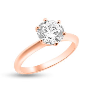 RR-290: 6 Prong Tiffany Head Solitaire engagement / promise ring