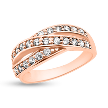 Load image into Gallery viewer, RR-75: Under Over Swarovski Zirconia Ladies Cocktail Rings