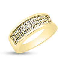 Load image into Gallery viewer, RR-281: Men&#39;s wedding ring with Swarovski zirconia
