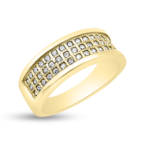 RR-281: Men's wedding ring with Swarovski zirconia