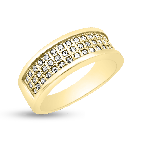 RR 281 Men s wedding ring with Swarovski zirconia