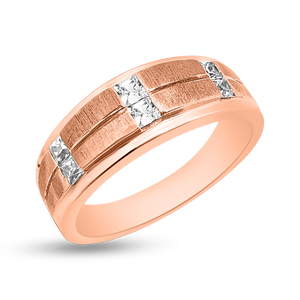 RR-262: Men's wedding ring with Swarovski zirconia