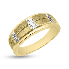 Load image into Gallery viewer, RR-262: Men&#39;s wedding ring with Swarovski zirconia