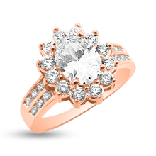Load image into Gallery viewer, RR-94: Princess Diana Ring with Double Row shank
