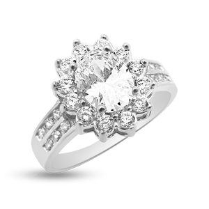 RR-94: Princess Diana Ring with Double Row shank