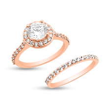 Load image into Gallery viewer, RR-271 &amp; BRR-271: 10K Yellow,White and Rose Engagement and Wedding set (2pcs) with 1.00ct