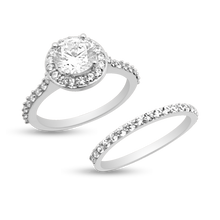 Load image into Gallery viewer, RR-271 &amp; BRR-271: 10K Yellow,White and Rose Engagement and Wedding set (2pcs) with 1.00ct