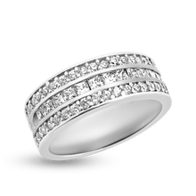 Load image into Gallery viewer, RR-98: Men&#39;s wedding ring with round and square Swarovski zirconia