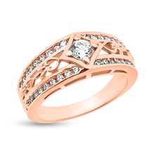 Load image into Gallery viewer, RR-175: Scroll Cocktail Swarovski Zirconia Ladies Cocktail Rings