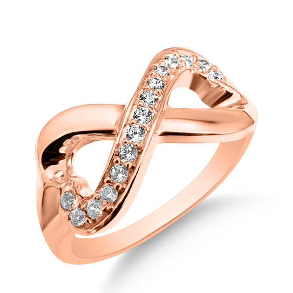 Swarovski infinity ring rose gold deals