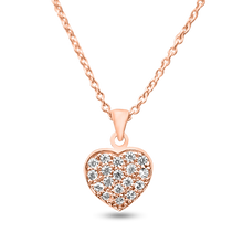 Load image into Gallery viewer, RP-25: Heart cluster pendant with 18&quot; rolo chain