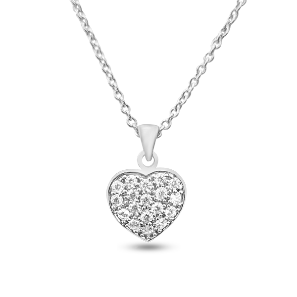 RP-25: Heart cluster pendant with 18