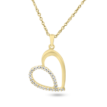 Load image into Gallery viewer, FP-32: Heart pendant with adjustable 18&quot; Rolo chain