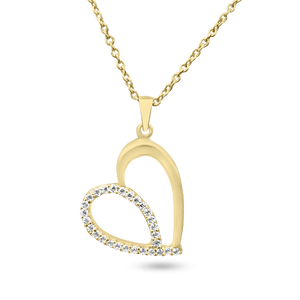 FP-32: Heart pendant with adjustable 18" Rolo chain