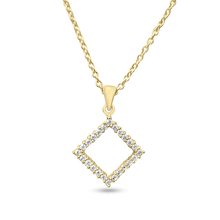 Load image into Gallery viewer, FP-63D: diamond shaped pendant with adjustable 18&quot; Rolo chain