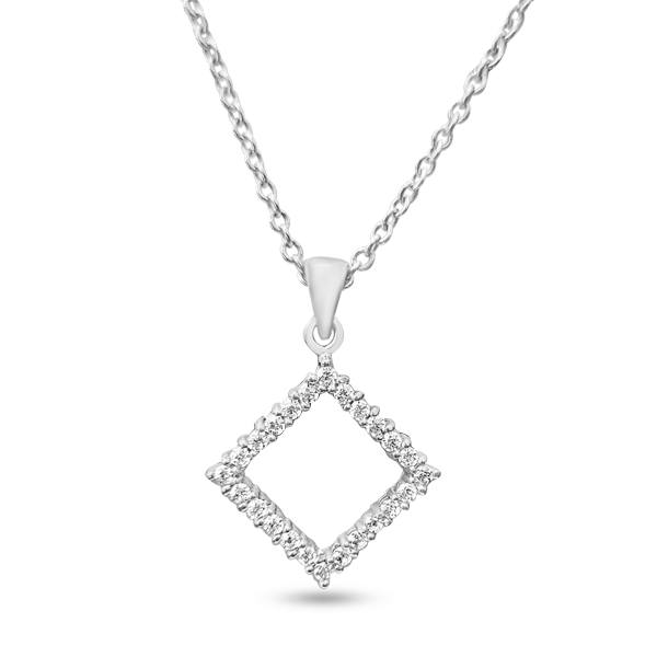 FP-63D: diamond shaped pendant with adjustable 18