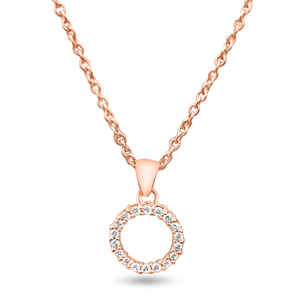 FP-76: Circle of life pendant with swarovski zirconia included 18" rolo chain.