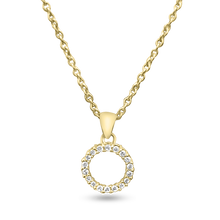 Load image into Gallery viewer, FP-76: Circle of life pendant with swarovski zirconia included 18&quot; rolo chain.