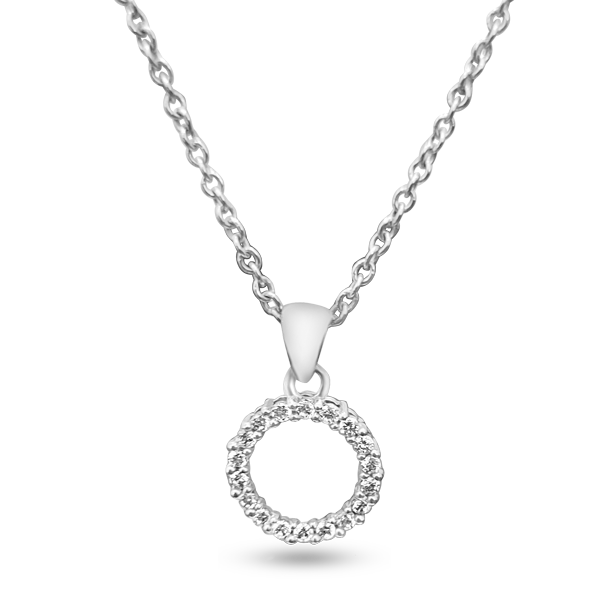 FP-76: Circle of life pendant with swarovski zirconia included 18