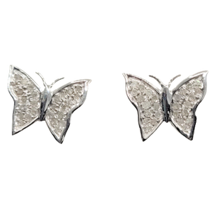 0.10ct Screwback Butterfly Earrings