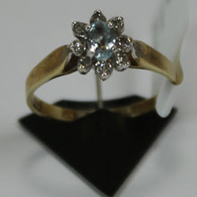 Load image into Gallery viewer, 10k two tone cluster promise ring with 0.06ct of diamond