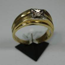 Load image into Gallery viewer, 2 tone 10k men&#39;s diamond ring with 0.10ct.