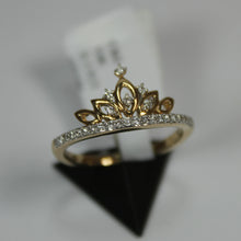 Load image into Gallery viewer, R00581:10k Crown ring with 0.17ct diamond
