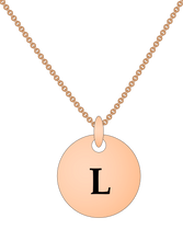 Load image into Gallery viewer, Your personalize disc pendant comes with a matching adjustable 18 inch necklace