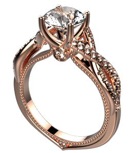 ES1004: 0.36ct diamond engagement ring semi mount