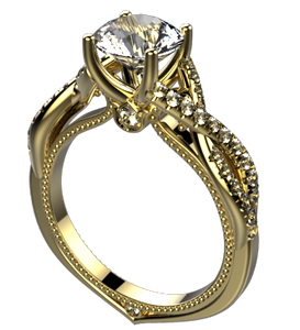 ES1004: 0.36ct diamond engagement ring semi mount