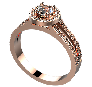 ES1009: 0.47ct diamond engagement ring semi mount