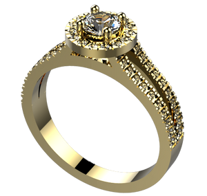 ES1009: 0.47ct diamond engagement ring semi mount