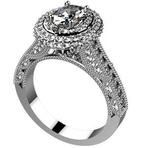ES1011: 1.00ct diamond engagement ring semi mount