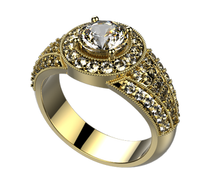 ES1016: 0.85ct diamond engagement ring semi mount