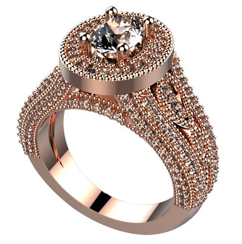 ES1019: 0.85ct Diamond engagement ring semi mount
