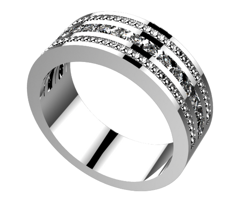 ES1024: 0.65ct Men's diamond wedding band