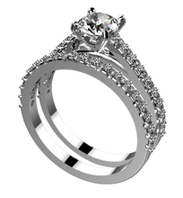 Load image into Gallery viewer, ES1031: 0.27ct diamond engagement ring semi mount
