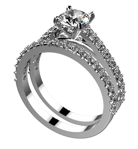 ES1031: 0.27ct diamond engagement ring semi mount
